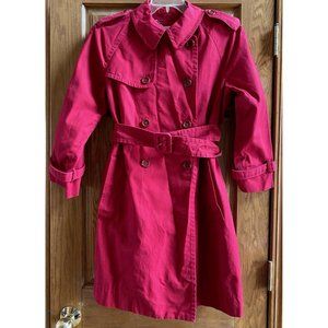 Marc Jacobs Double Breasted Trench Coat Jacket Belted Red Size 10